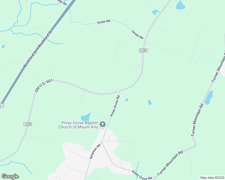 map of restaurants, bars, coffee shops, grocery stores, and more near 2572 Old U.S. 601 in Mount Airy