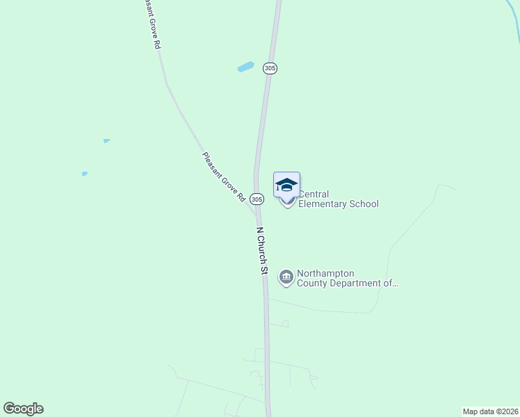 map of restaurants, bars, coffee shops, grocery stores, and more near 9716 North Carolina 305 in Garysburg