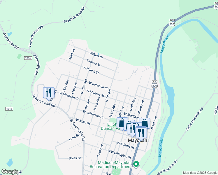 map of restaurants, bars, coffee shops, grocery stores, and more near Jackson Street in Madison