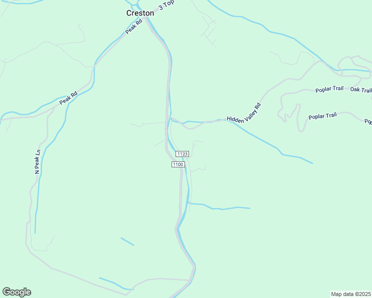 map of restaurants, bars, coffee shops, grocery stores, and more near 317 Eller Road in Creston
