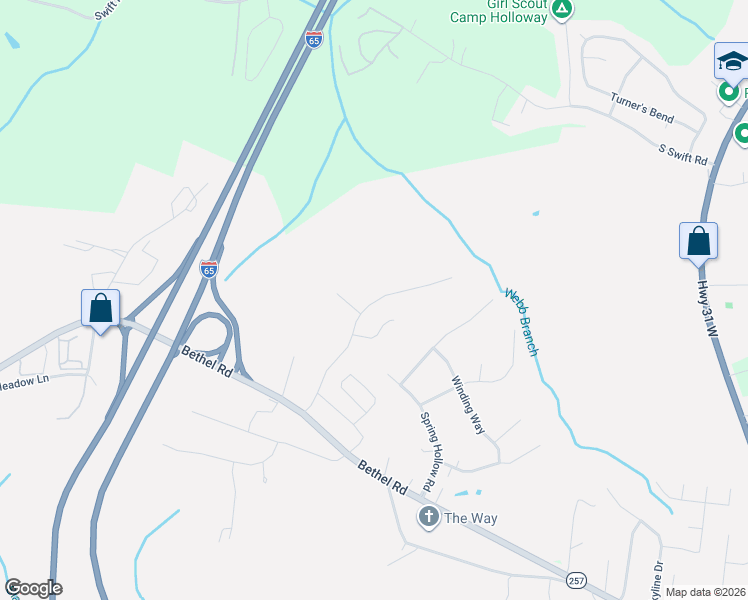map of restaurants, bars, coffee shops, grocery stores, and more near 109 Glenwood Drive in Goodlettsville