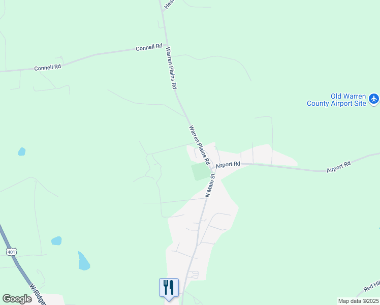 map of restaurants, bars, coffee shops, grocery stores, and more near Warrenton Village Drive in Warrenton