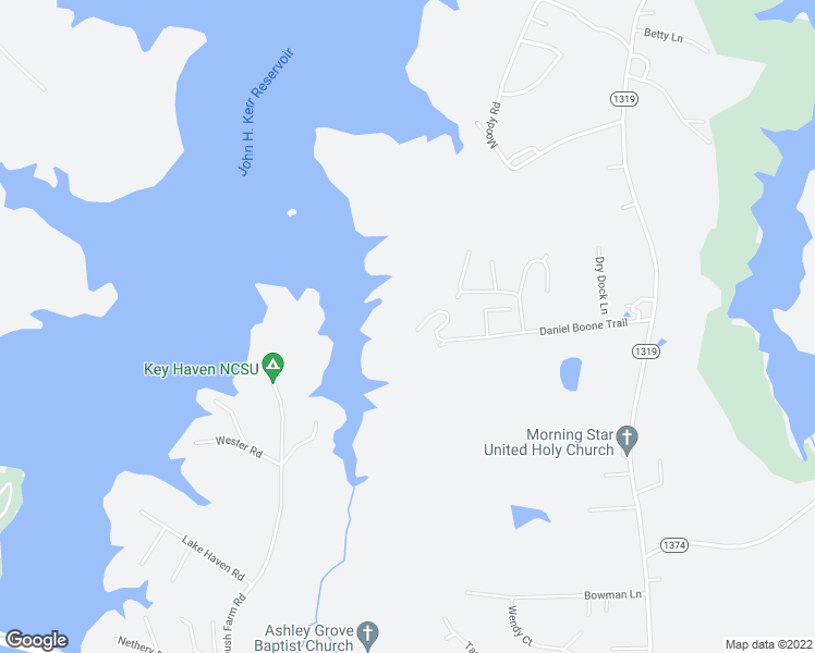map of restaurants, bars, coffee shops, grocery stores, and more near 612 Daniel Boone Trail in Henderson