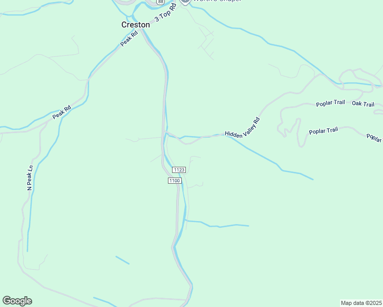 map of restaurants, bars, coffee shops, grocery stores, and more near 331 Eller Road in Creston