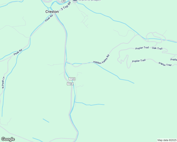 map of restaurants, bars, coffee shops, grocery stores, and more near 331 Eller Road in Creston