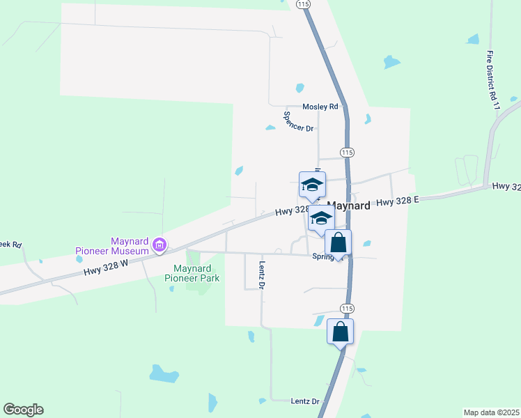 map of restaurants, bars, coffee shops, grocery stores, and more near 100-112 Alicia Cove in Maynard
