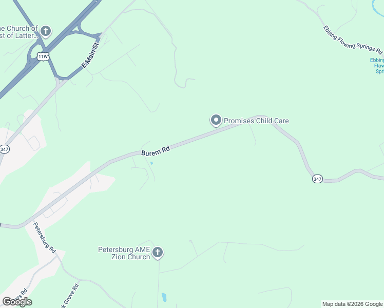 map of restaurants, bars, coffee shops, grocery stores, and more near 464 Burem Road in Rogersville