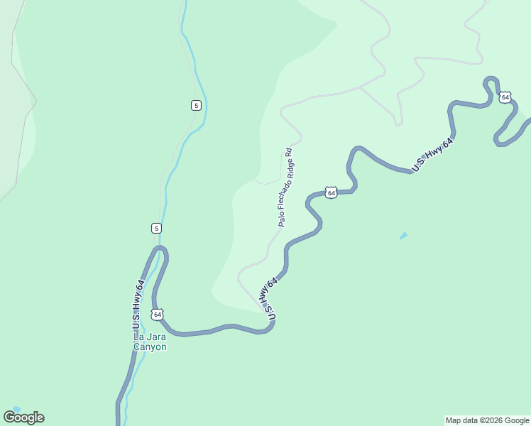 map of restaurants, bars, coffee shops, grocery stores, and more near 51 Palo Flechado Ridge Road in Taos