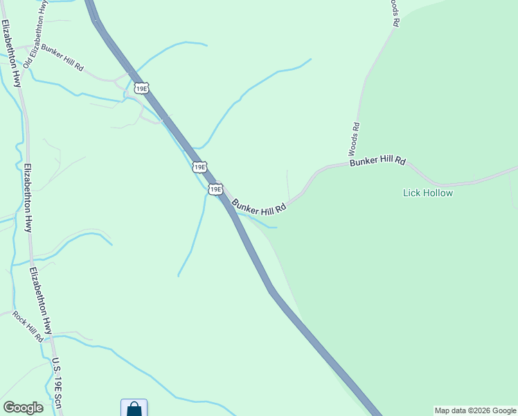 map of restaurants, bars, coffee shops, grocery stores, and more near 461 Bunker Hill Road in Bluff City