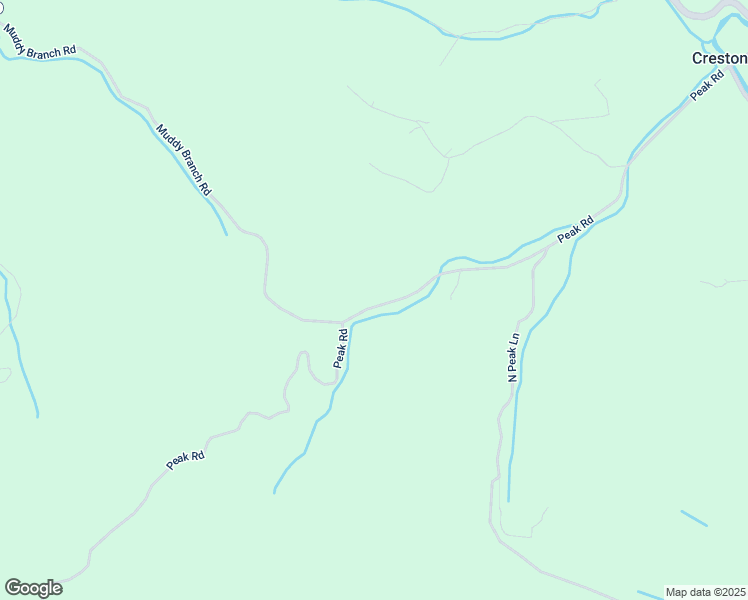 map of restaurants, bars, coffee shops, grocery stores, and more near 1146 Peak Road in Creston
