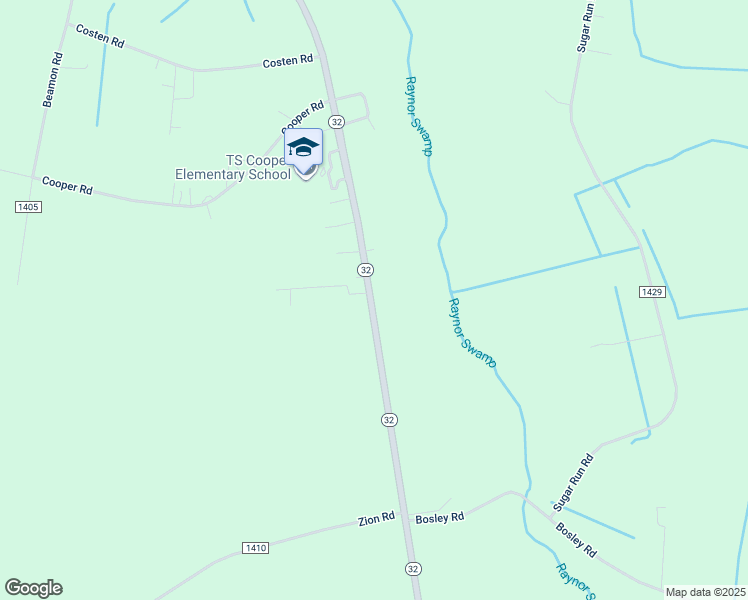 map of restaurants, bars, coffee shops, grocery stores, and more near 301 North Carolina 32 in Sunbury