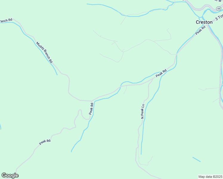 map of restaurants, bars, coffee shops, grocery stores, and more near 1042 Peak Road in Creston