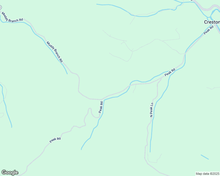 map of restaurants, bars, coffee shops, grocery stores, and more near 1146 Peak Road in Creston