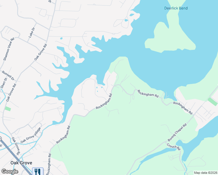 map of restaurants, bars, coffee shops, grocery stores, and more near 457 Rockingham Road in Johnson City