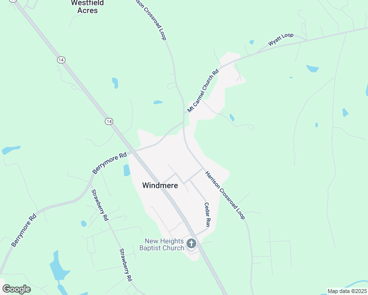 map of restaurants, bars, coffee shops, grocery stores, and more near 1318 Harrison Crossroad Loop in Reidsville