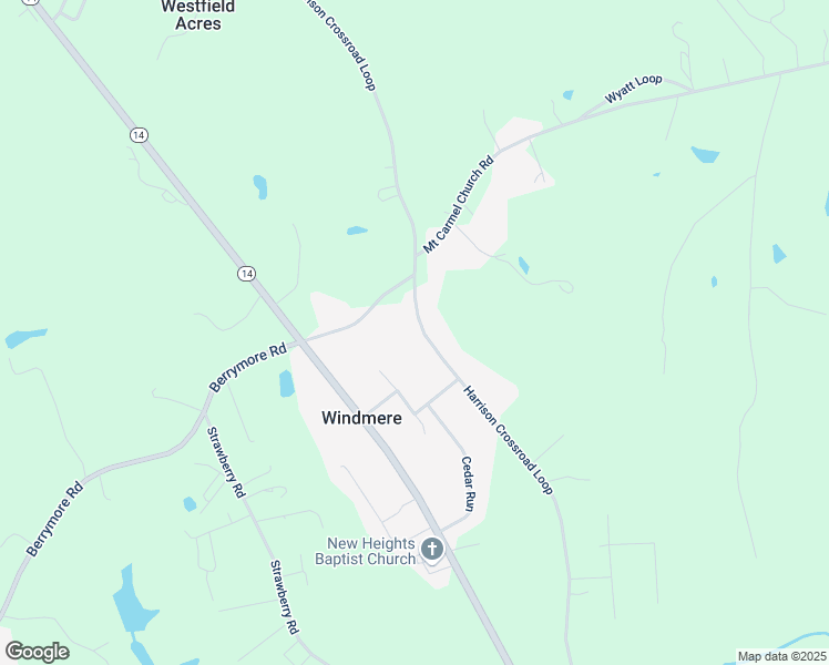 map of restaurants, bars, coffee shops, grocery stores, and more near 1318 Harrison Crossroad Loop in Reidsville