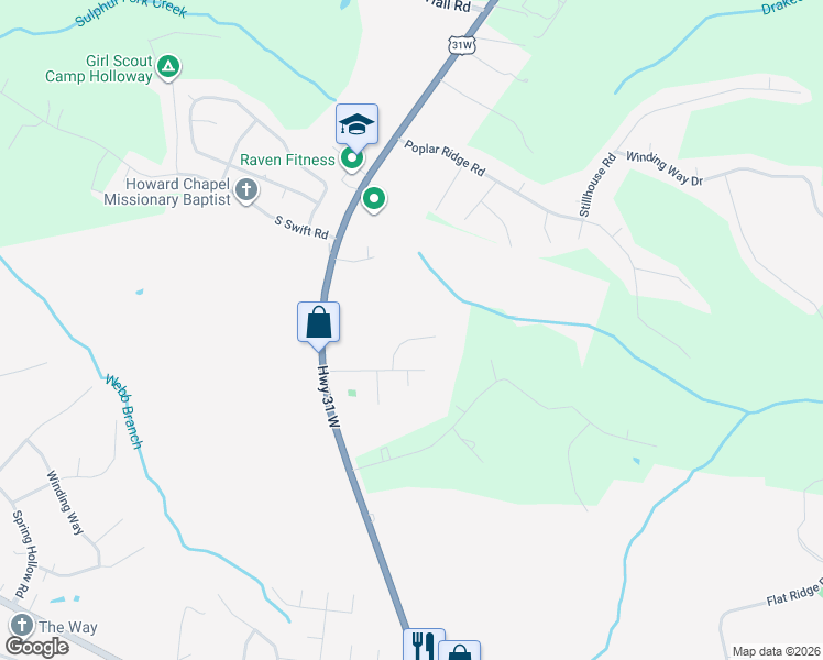 map of restaurants, bars, coffee shops, grocery stores, and more near 1023 Chelsea Drive in Goodlettsville