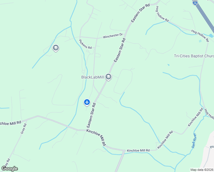 map of restaurants, bars, coffee shops, grocery stores, and more near 182 Eastern Star Road in Kingsport