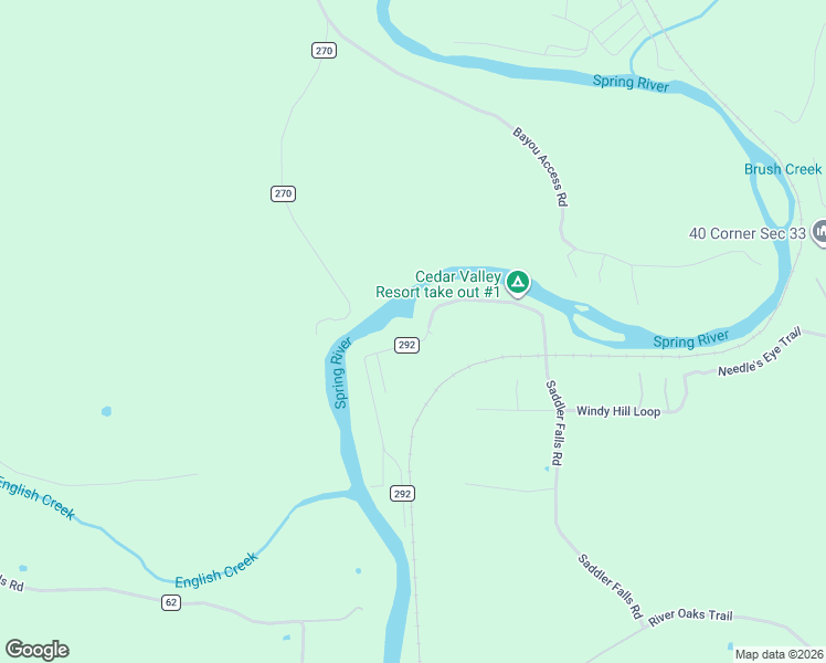 map of restaurants, bars, coffee shops, grocery stores, and more near 1137 Saddler Falls Road in Mammoth Spring