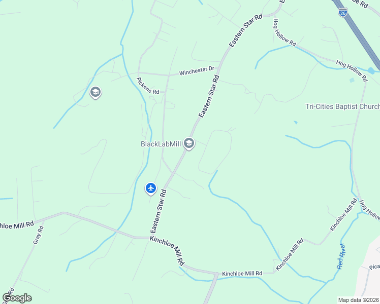 map of restaurants, bars, coffee shops, grocery stores, and more near 182 Eastern Star Road in Kingsport