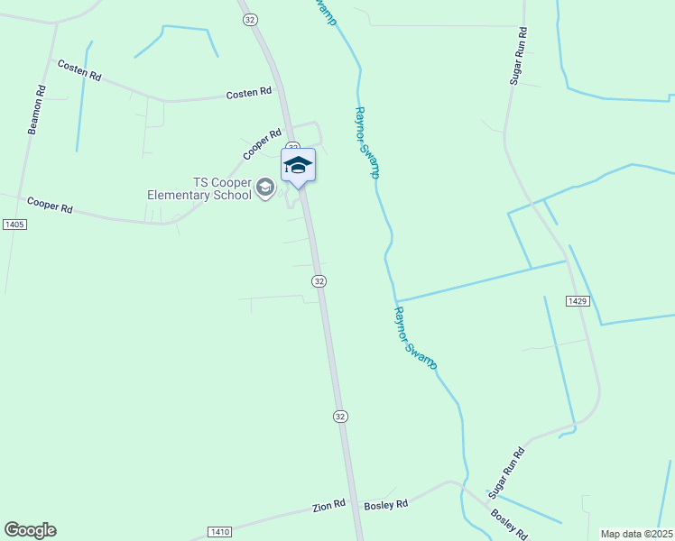 map of restaurants, bars, coffee shops, grocery stores, and more near 286 North Carolina 32 in Sunbury