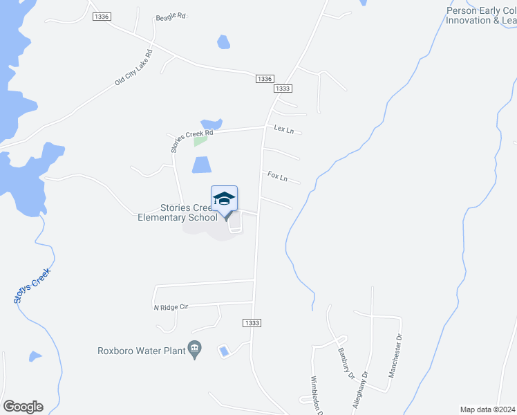 map of restaurants, bars, coffee shops, grocery stores, and more near 2065 Chub Lake Road in Roxboro