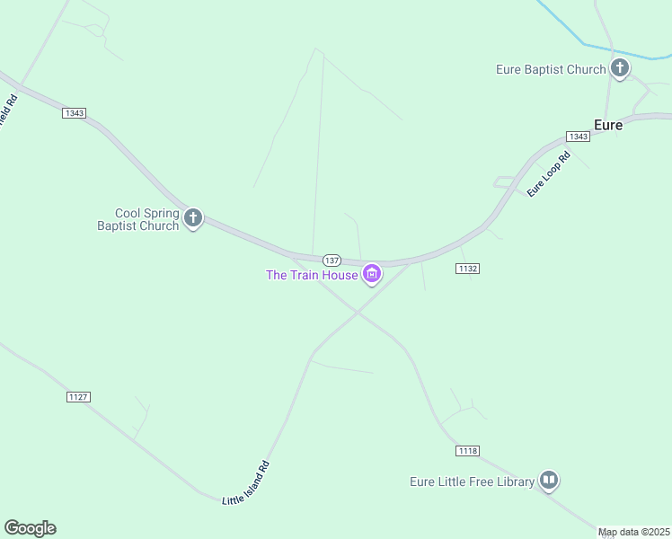 map of restaurants, bars, coffee shops, grocery stores, and more near 1380 North Carolina 137 in Eure