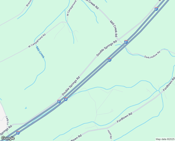map of restaurants, bars, coffee shops, grocery stores, and more near 697 Double Springs Road in Fall Branch