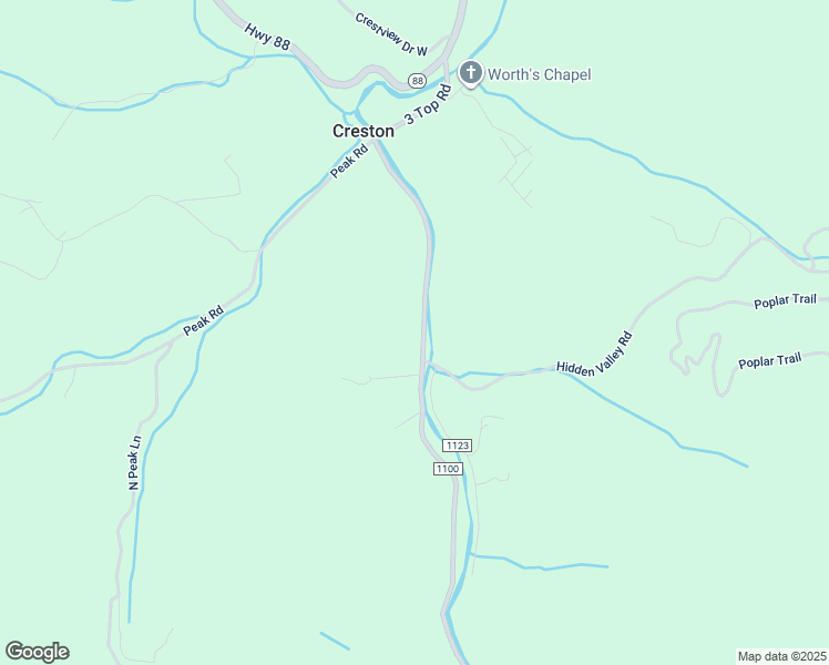 map of restaurants, bars, coffee shops, grocery stores, and more near 814 3 Top Road in Creston