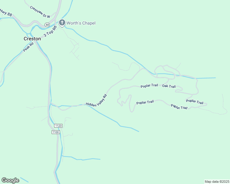 map of restaurants, bars, coffee shops, grocery stores, and more near 1389 Poplar Trail in Creston