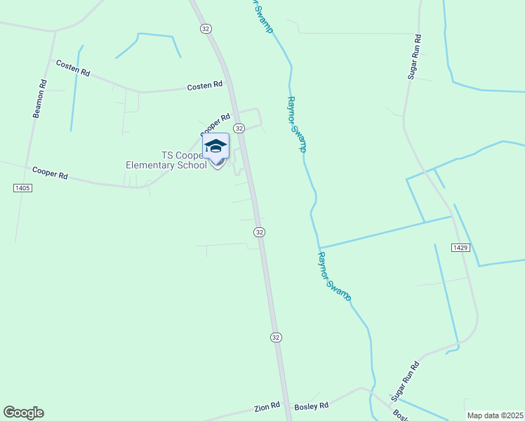 map of restaurants, bars, coffee shops, grocery stores, and more near 274 North Carolina 32 in Sunbury