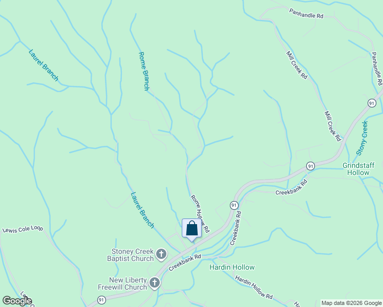 map of restaurants, bars, coffee shops, grocery stores, and more near 110 Melody Lane in Elizabethton