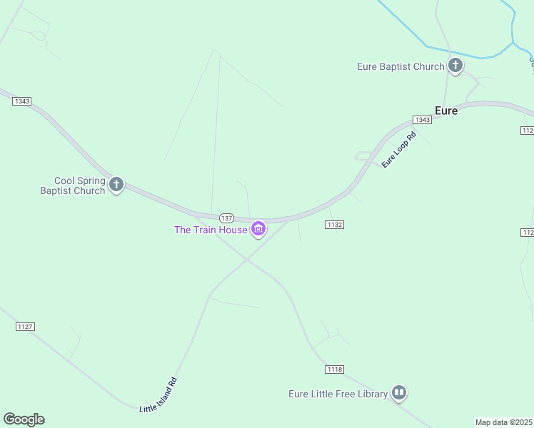 map of restaurants, bars, coffee shops, grocery stores, and more near 1355 North Carolina 137 in Eure