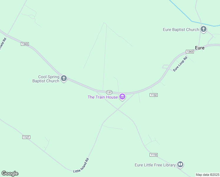 map of restaurants, bars, coffee shops, grocery stores, and more near 1381 North Carolina 137 in Eure
