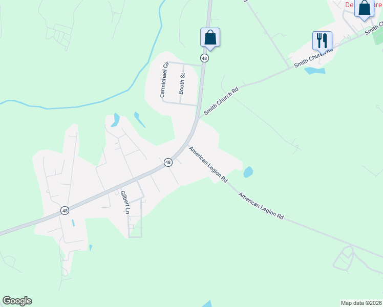 map of restaurants, bars, coffee shops, grocery stores, and more near 1445 American Legion Road in Roanoke Rapids