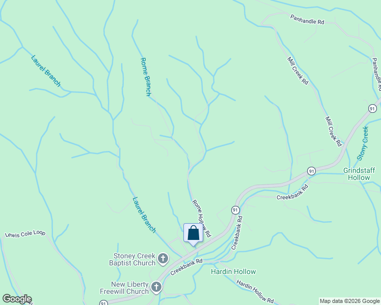map of restaurants, bars, coffee shops, grocery stores, and more near 110 Melody Lane in Elizabethton