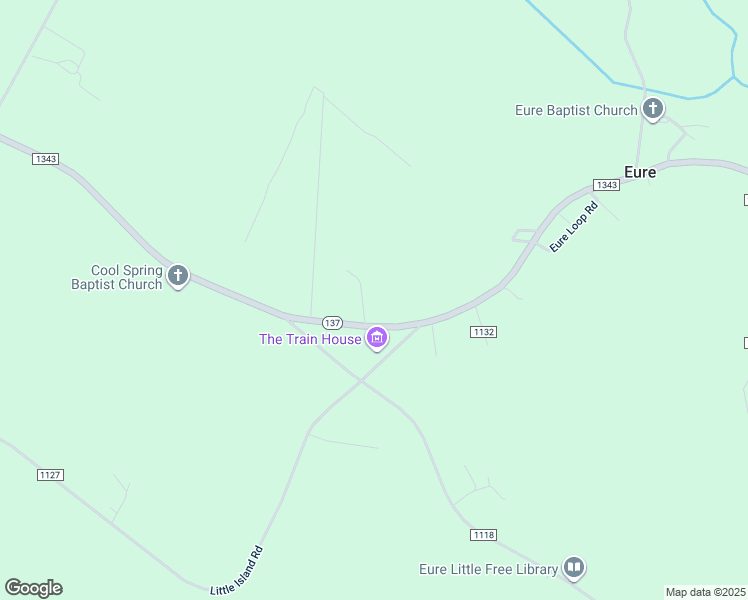 map of restaurants, bars, coffee shops, grocery stores, and more near 1367 North Carolina 137 in Eure