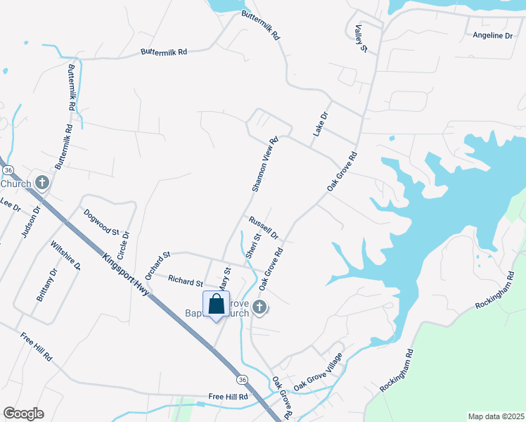 map of restaurants, bars, coffee shops, grocery stores, and more near 213 Sheri Street in Johnson City