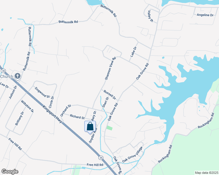 map of restaurants, bars, coffee shops, grocery stores, and more near 213 Sheri Street in Johnson City