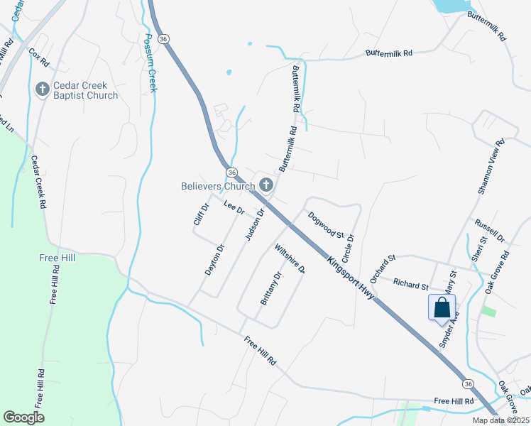 map of restaurants, bars, coffee shops, grocery stores, and more near 110 Judson Drive in Gray