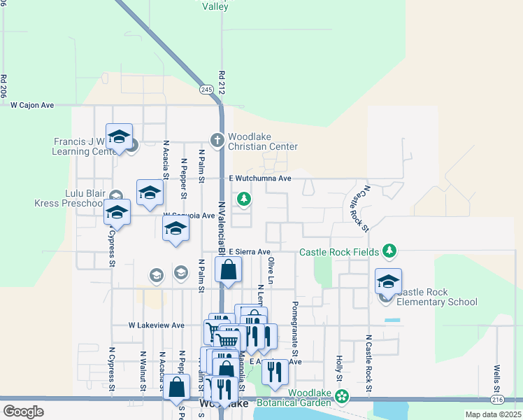 map of restaurants, bars, coffee shops, grocery stores, and more near 315 Summit Avenue in Woodlake