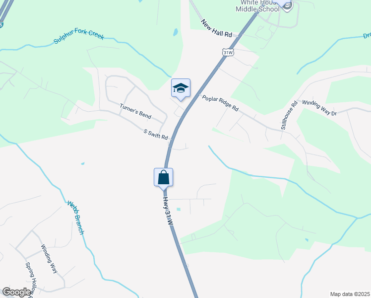 map of restaurants, bars, coffee shops, grocery stores, and more near 111 Ellis Lane in Goodlettsville