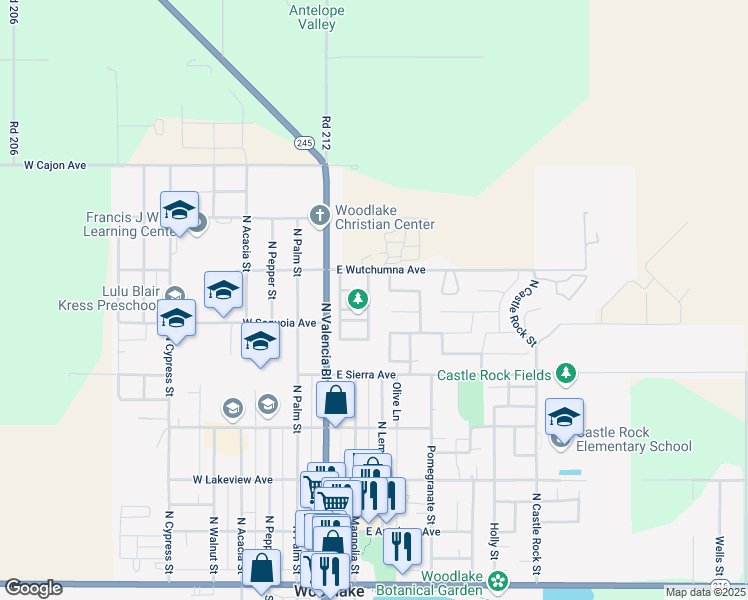 map of restaurants, bars, coffee shops, grocery stores, and more near 315 Summit Avenue in Woodlake