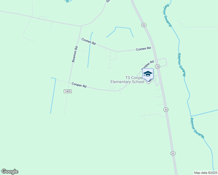 map of restaurants, bars, coffee shops, grocery stores, and more near 93 Cooper Road in Sunbury