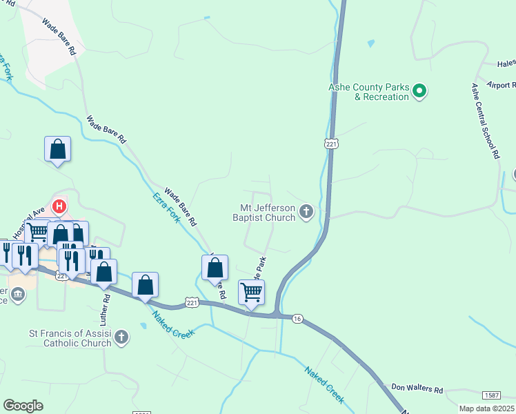 map of restaurants, bars, coffee shops, grocery stores, and more near 294 West Street in Jefferson