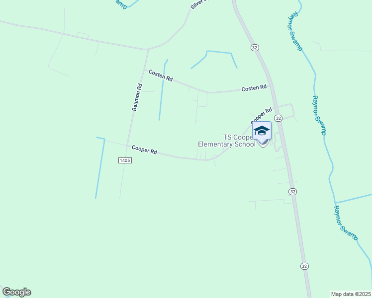 map of restaurants, bars, coffee shops, grocery stores, and more near 23 Cooper Road in Sunbury