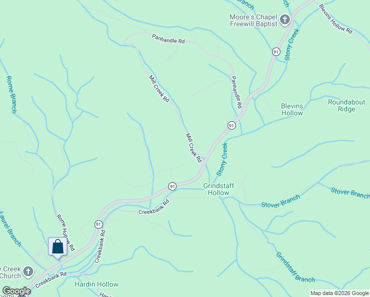 map of restaurants, bars, coffee shops, grocery stores, and more near 113 Mill Creek Rd in Elizabethton