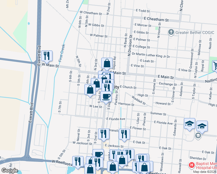 map of restaurants, bars, coffee shops, grocery stores, and more near in Union City