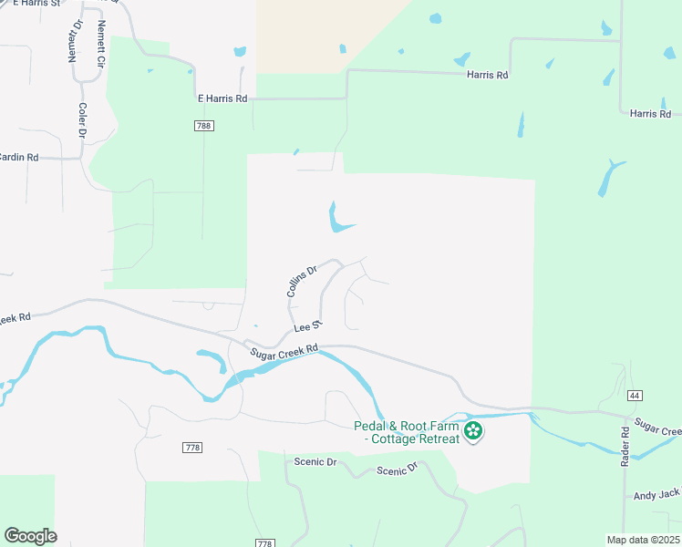 map of restaurants, bars, coffee shops, grocery stores, and more near 1460 Lee Street in Pea Ridge