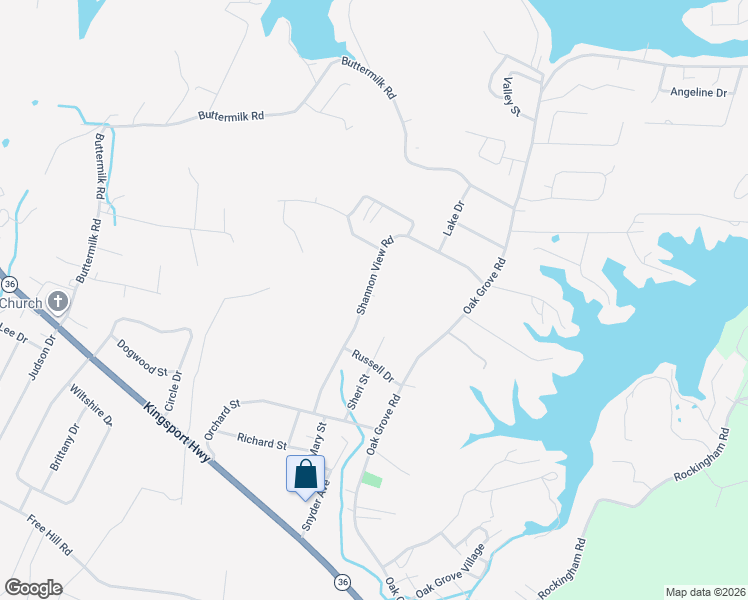 map of restaurants, bars, coffee shops, grocery stores, and more near 202 Shannon View Road in Gray